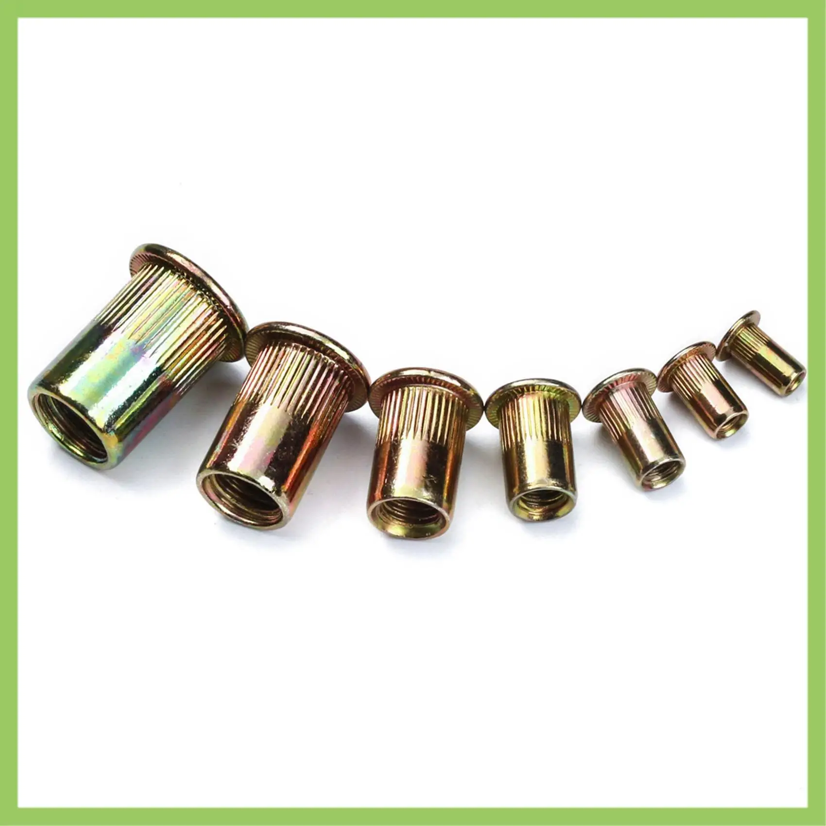 

165PCS Boxed Color Steel Rivet Nuts M3/4/5/6/8/10/12 Combination Flat Head Rivet Nuts
