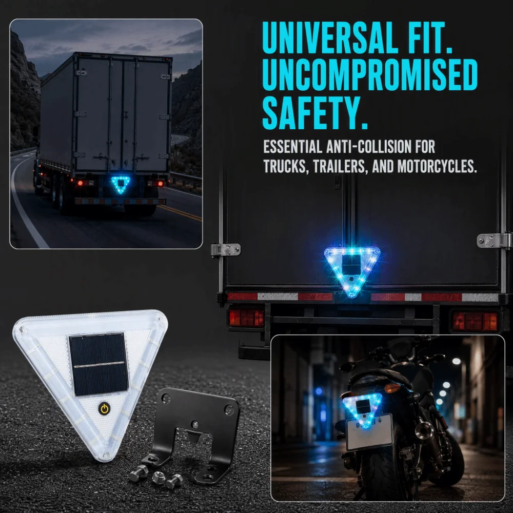 Solar Powered LED Solar Warning Light Magnetic Base Waterproof Wireless Truck Lamp Touch Switch 2 Flash Modes