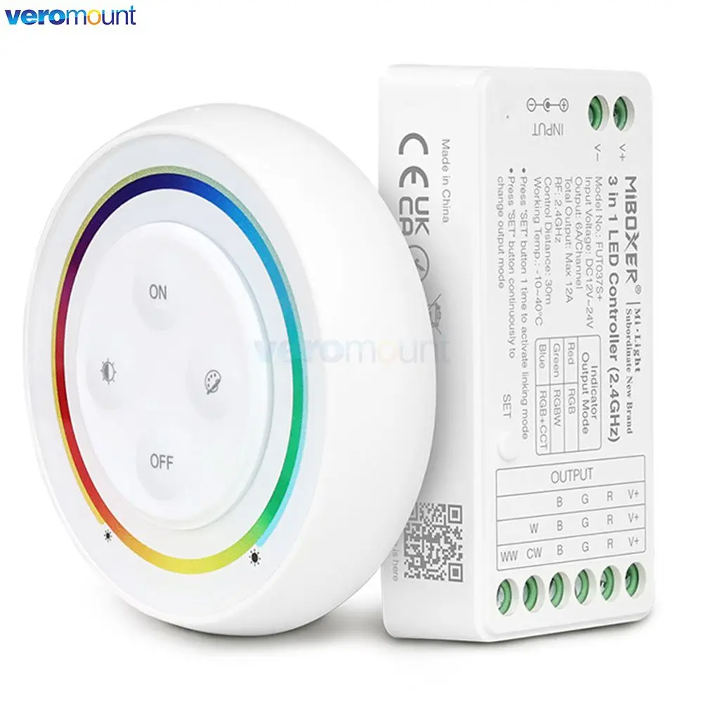 Imagem -04 - Miboxer-sunrise Controle Remoto Branco Duplo Cor Única Rgb Rgbw Rgbcct Faixa Dc12v24v Fut035sa Fut037sa 2.4g