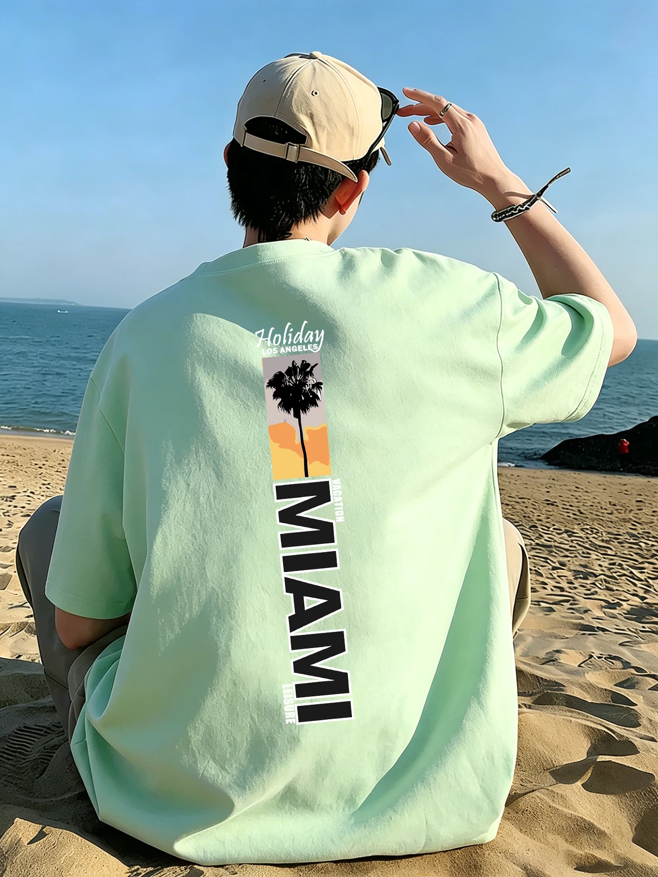 Casual Summer Beach Design Men T-Shirt