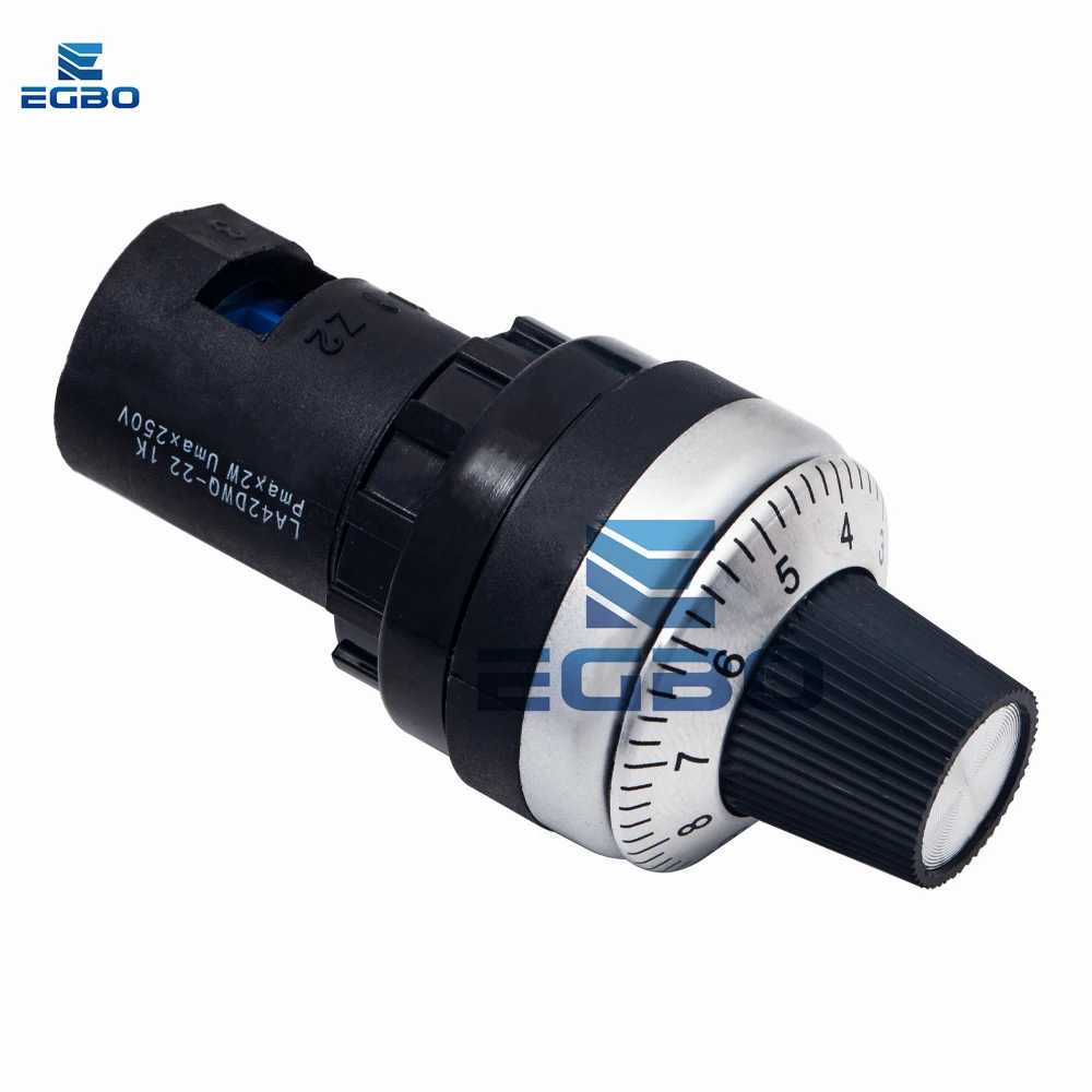 LA42DWQ-22-PRO 1K 2K 5K 10K 20k 50k 500k 22mm diametro pentole potenziometro rotante convertitore regolatore Inverter interruttore di resistenza