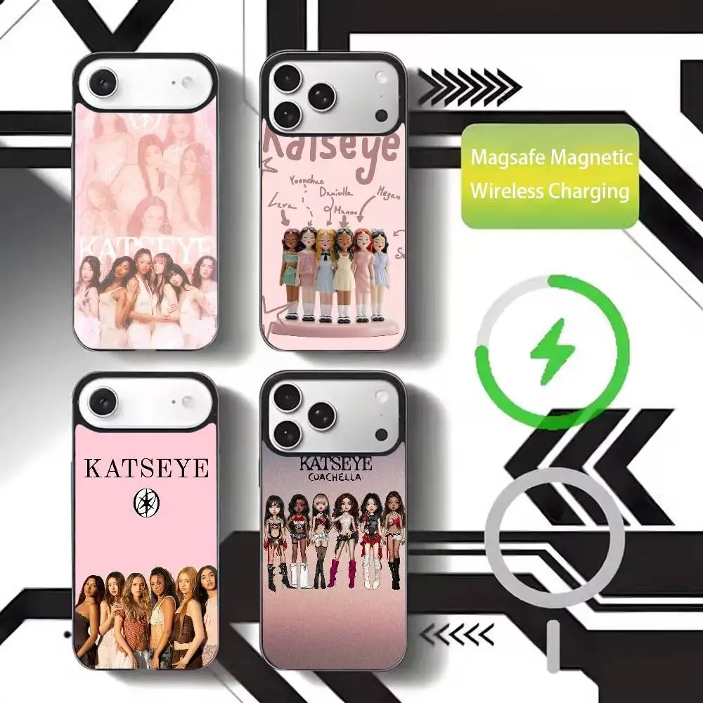 

K-KATSEYES Music Group Phone Case For iPhone17,16,15,14,13,12,11 Plus,Pro Max Magnetic For Magsafe Wireless Charging