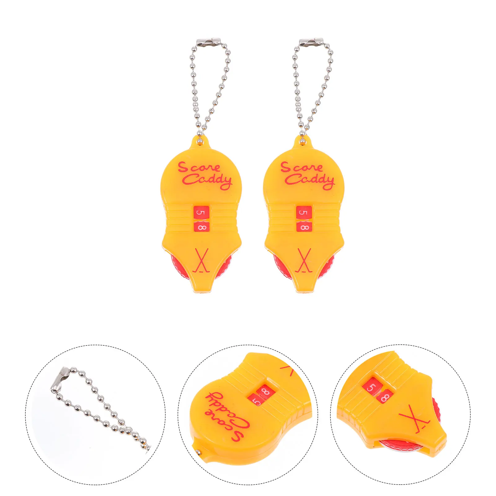 

2pcs Golf Scoring Device Durable Lightweight Plastic Scorer Compact Mini Score Indicator Outdoor Training Tool Accurate For