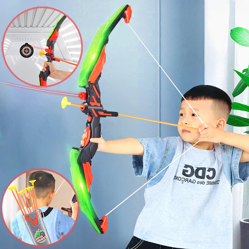 

Shooting Outdoor Sports Toys Children's Bow For Arrow Plastic Set Toys Fun Toys With Sucker Gift Set Parent-child Interaction