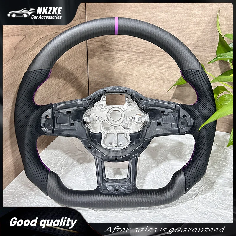 Carbon Fiber Steering Wheel, Suitable For Golf 7 7.5 GTI GTS GTE MK7, Racing Modification, Alcantara Material,Car Accessories