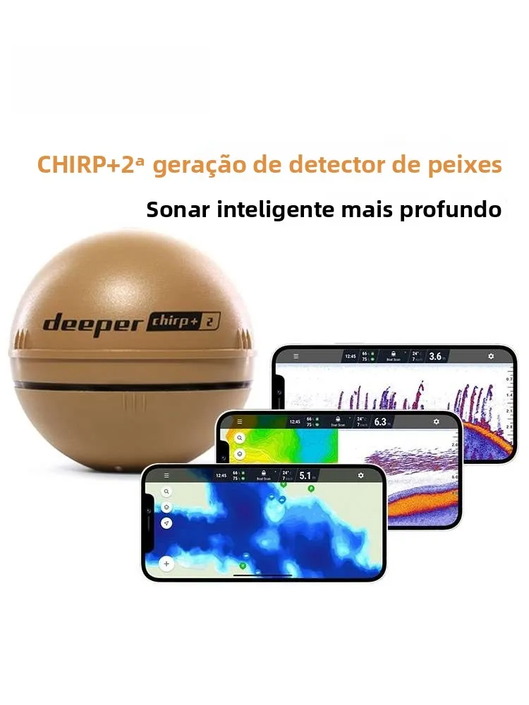 Sonar Visual de Alta Definição Deeper CHIRP para Pesca no Gelo, Auxílio de Flutuação, Equipamento para Rafting, Camping e Via...