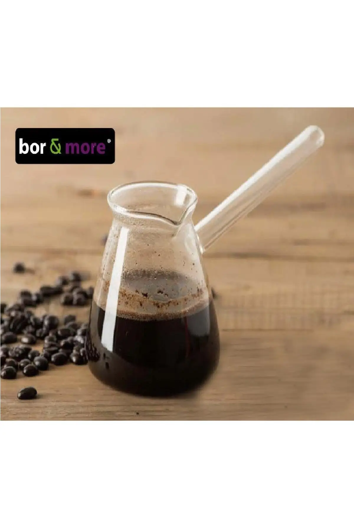 DOLBOVI boron & More borosilicate Glass Pot-360 ml Coffee Maker Glass Pot Turkish Coffee Maker Glass Pot Turkish Coffee