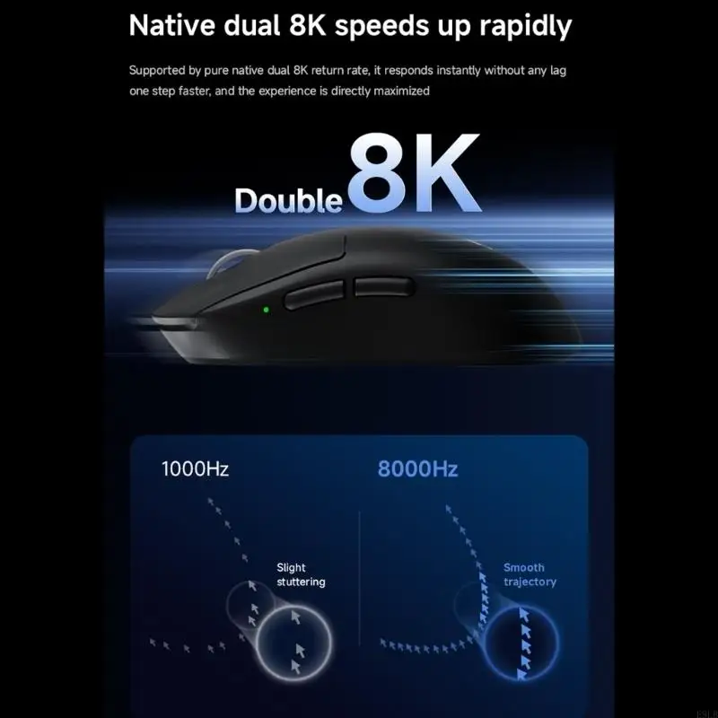 2026 New Ergonomic Gaming Mouse Featuring Wireless 2.4G Bluetooth-compatible and USB C
