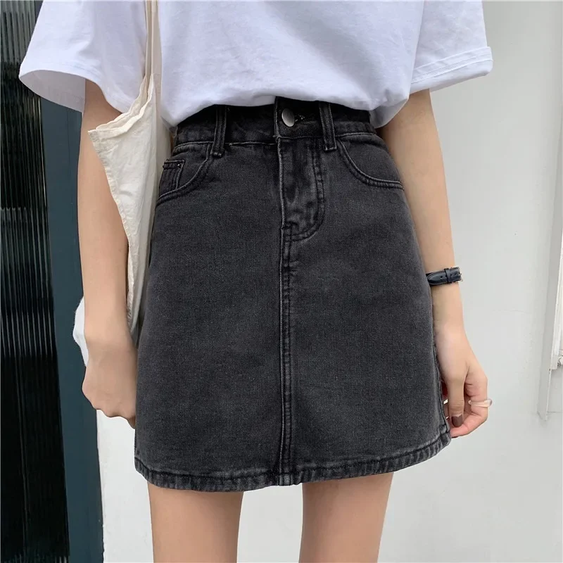 

Slimming High Waist A-Line Mini Denim Skirt Women's Spring 2025 New Sle plus Size Fat MM Short Skirt Bodycon Half-length