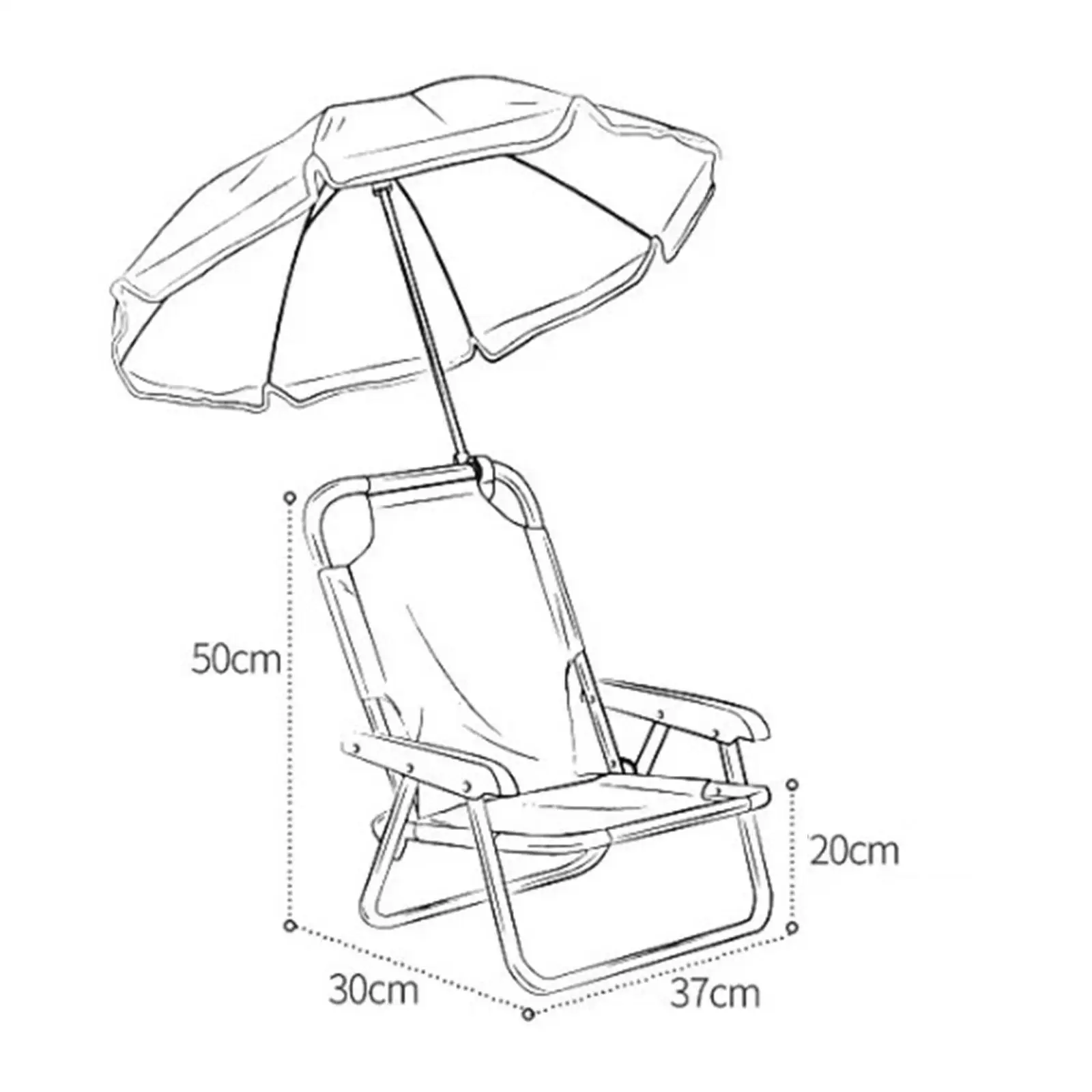 Kids Camping Chair Lightweight with Umbrella for Courtyard Beach Hiking