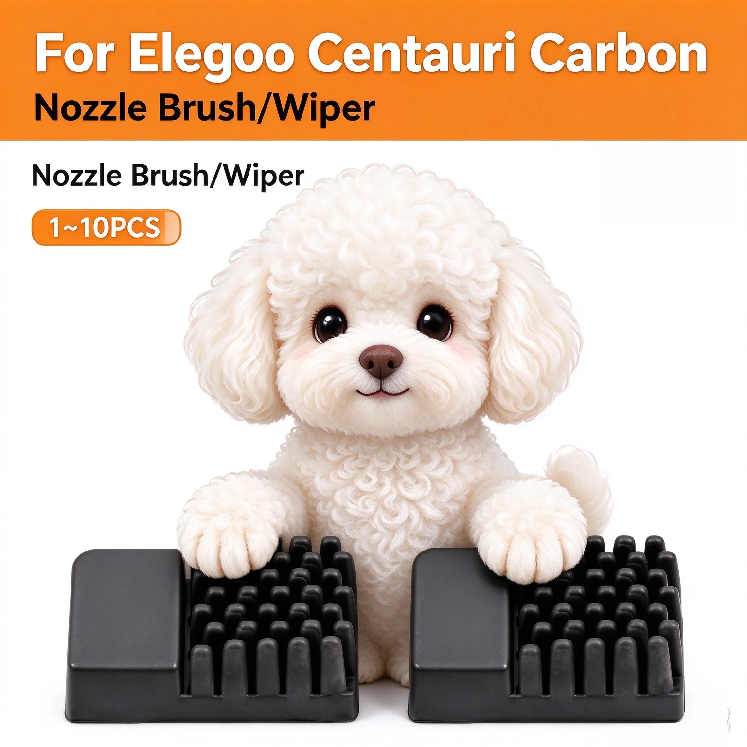 For Elegoo Centauri Carbon Silicone Brush/Wiper– Includes Silicone Nozzle Brush and Hotend Silicone Sock, 3D Printer Accessories