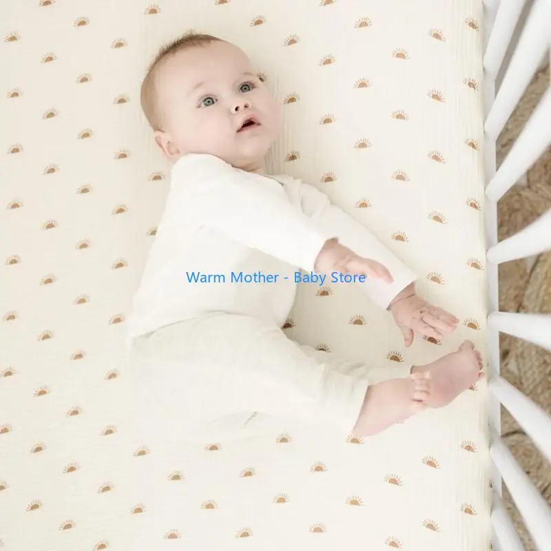 Lembar Keranjang Bayi Baru Lahir untuk Bayi, Lengan Pelindung Lembar Pas Bayi Nyaman untuk Kasur Tempat Tidur Standar 28x52"