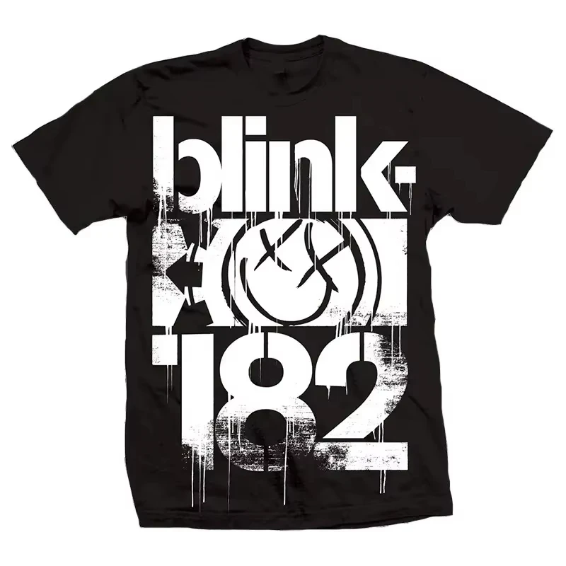 2026 Cool Hot Blink182 Das Lächelnde Punk-Kaninchen Graffiti-Kaninchen-Illustration Amerikanisches Retro High Street T-Shirt Sui – Detail 6