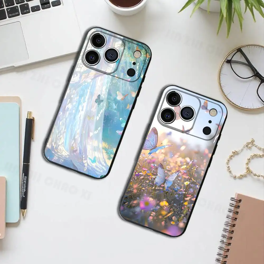 

Dreamy Illustration Silicone Phone Case For IPhone 17 16 15 14 13 12 11 X XS Plus Pro Max Shockproof Soft Cover