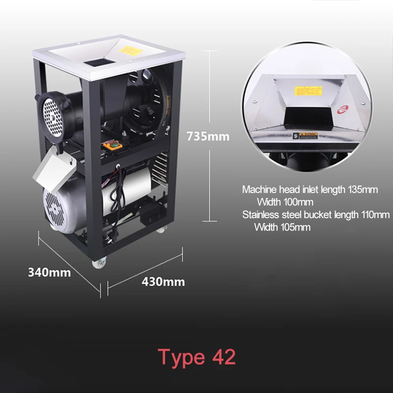 42 elektryczna maszynka do mielenia mięsa o dużej mocy, maszynka do mielenia mięsa o dużej mocy, rozdrabniacz do mielenia kości 260 kg/h
