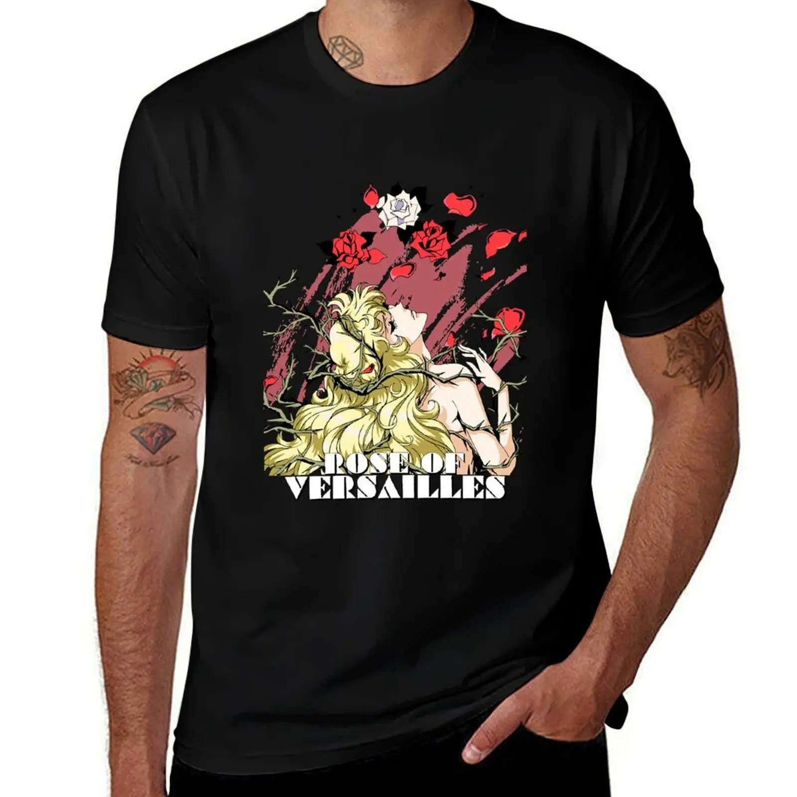 Camiseta para fanáticos de la película, camiseta gigante musculosa de la tribu Rosa de Versalles, camiseta para hombre, camiseta de verano