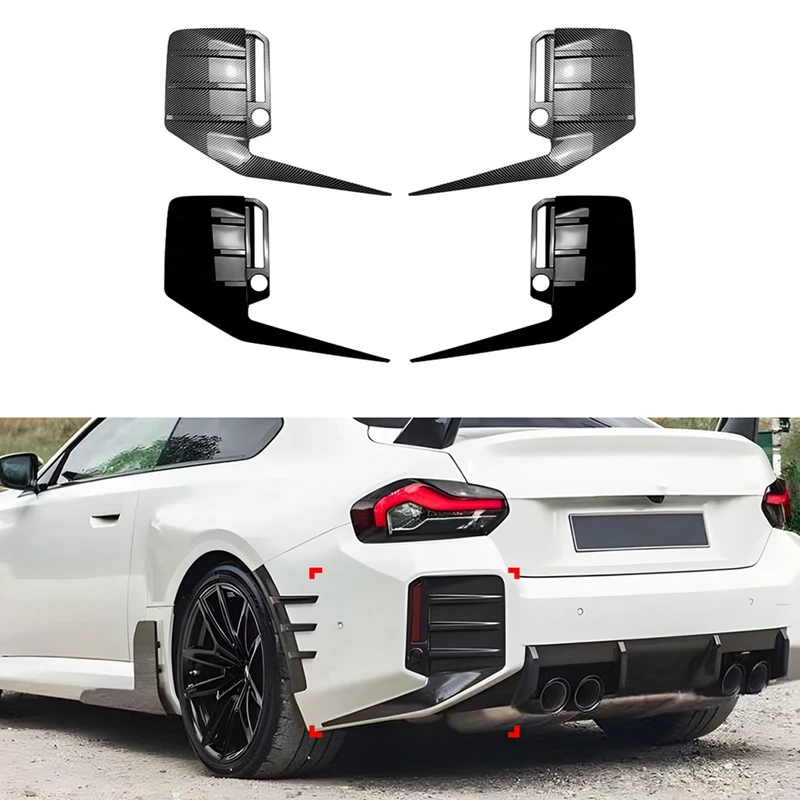 

Car Rear Bumper Air Vent Side Wind Blade Spoiler Indicator Light Trim For BMW 2 Series M2 G87 MP 2023+