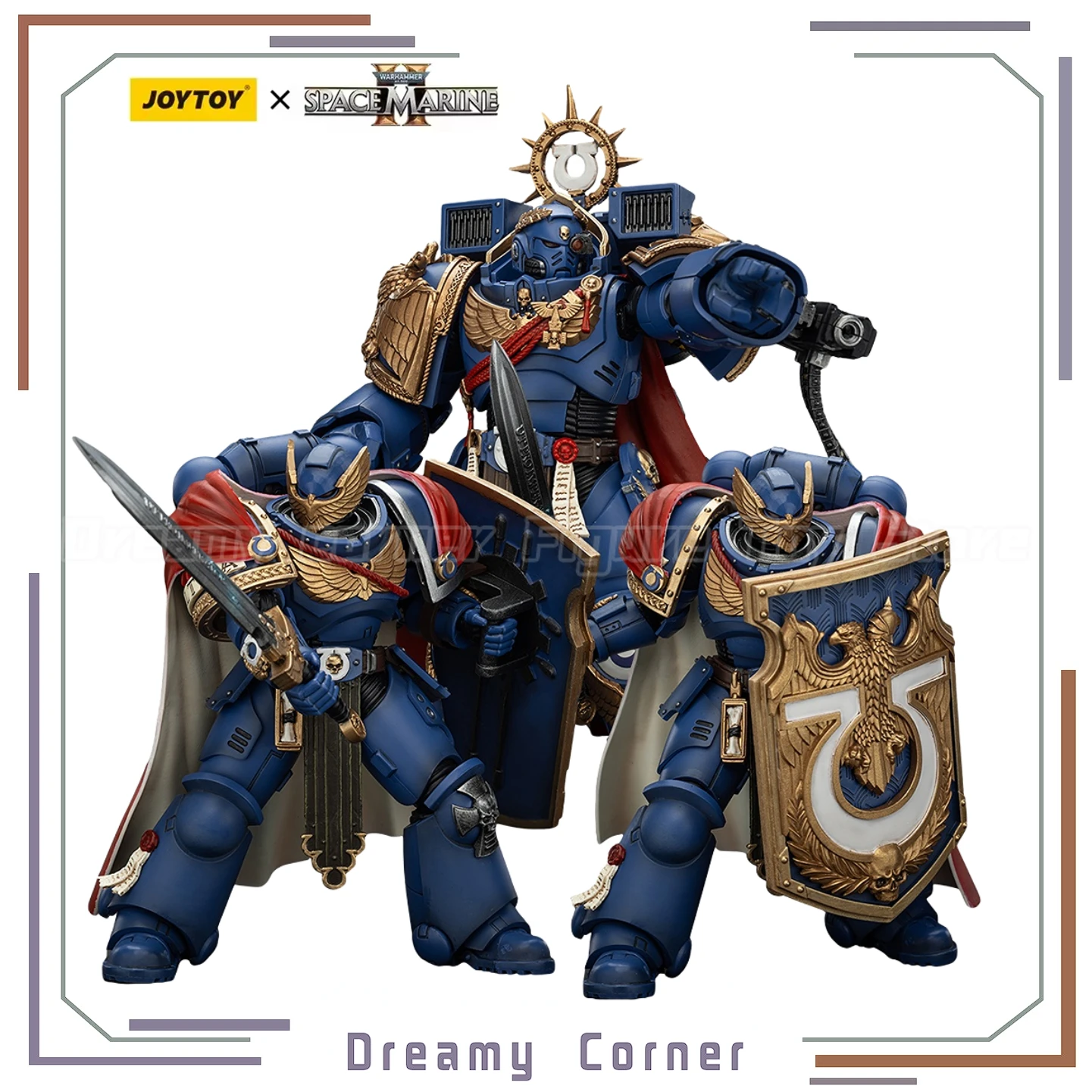 

【В наличии】JOYTOY Warhammer 40K Ultramarines Marneus Calgar, Chapter Master 3 шт. 1/18 фигурки модели игрушки