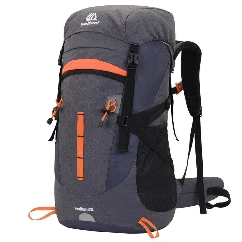 

50L Night Reflection Hiking Camping Outdoor Travel Bag Mountaineering Bag MaleWaterproof and Breathable Backpack