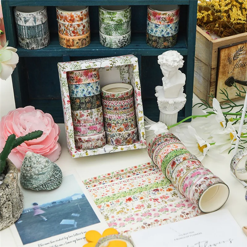 18Pcs Washi Tape Scrapbooking Supplies Washitape Diary Decoration Cinta Adhesiva Washi Tapes