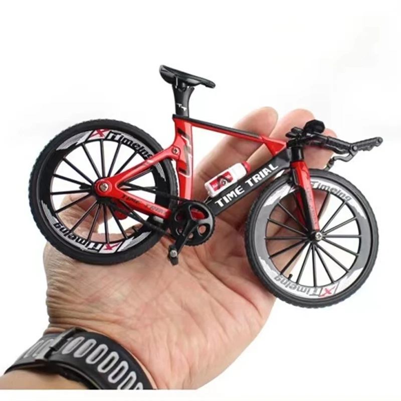 New mini 1:10 Alloy Model Bicycle Diecast Metal Finger Mountain bike Racing Simulation Adult Collection Gifts Toys for children