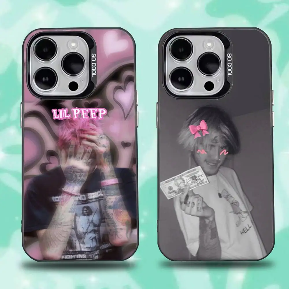 

Singer L-Lil Peep Phone Case For iPhone 16,15,14,13,12,11,Mini,Pro,E,SE4,XS,MAX Black Candy Matte Cover