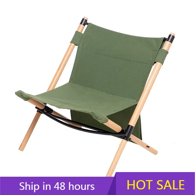 

YTYIN Portable Solid Wood Chair for Outdoor Activities Modern Folding Beach Chair Reclining Backrest for Travel Camping Fishing