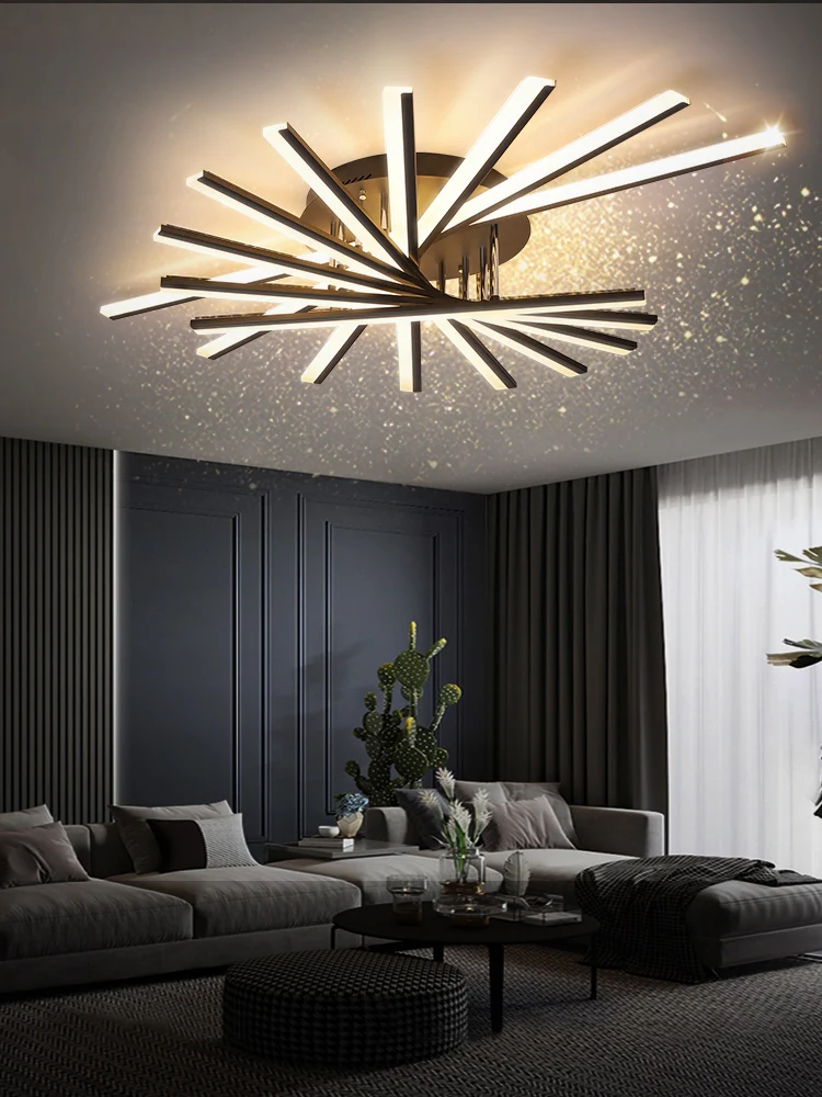 Modern LED Ceiling Lamp Home Dining Living Room Bedroom Decoration Long Head Acrylic Strip Light Kitchen Chandelier Fixtures