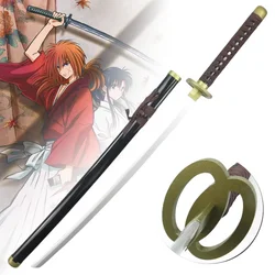 102cm Himura Kenshin Katana Rurouni Kenshin Anime Cosplay Prop Sword Ninja Knife Real Size Japanese Katana Samurai Sabre Kid Toy