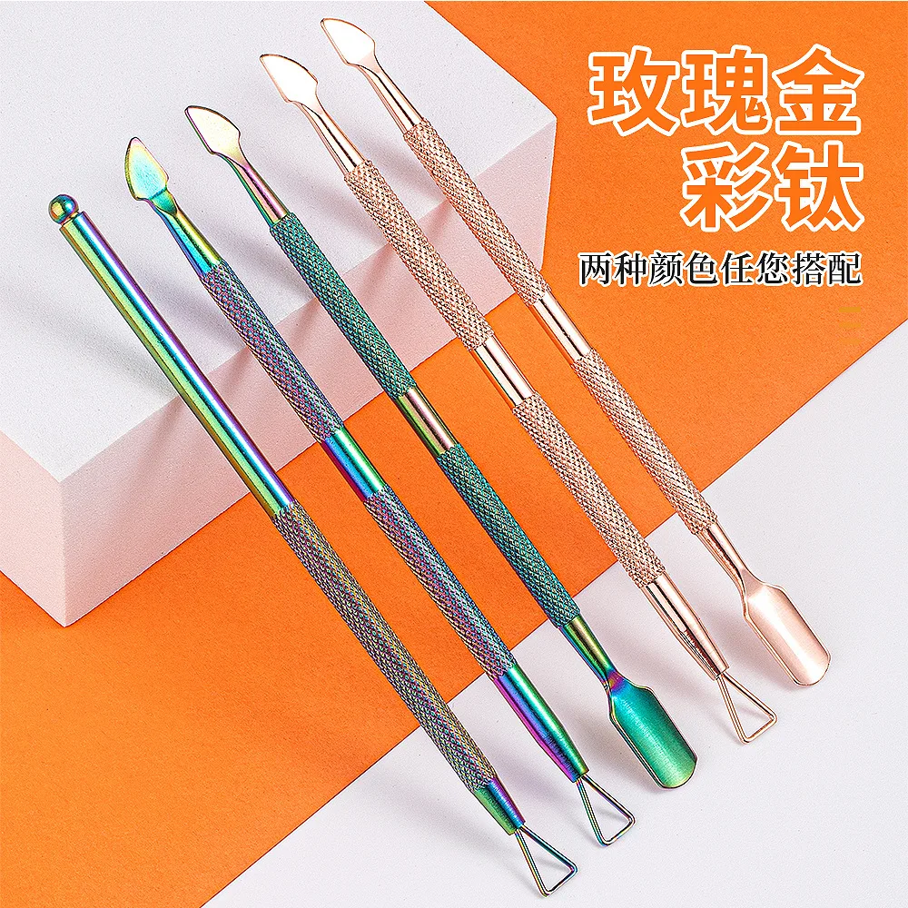 Stainless Triangle Cuticle Pusher Peeler for Gel Polish Remove cuticles Triangular Design Cuticle Peller Nail Tools Manicure