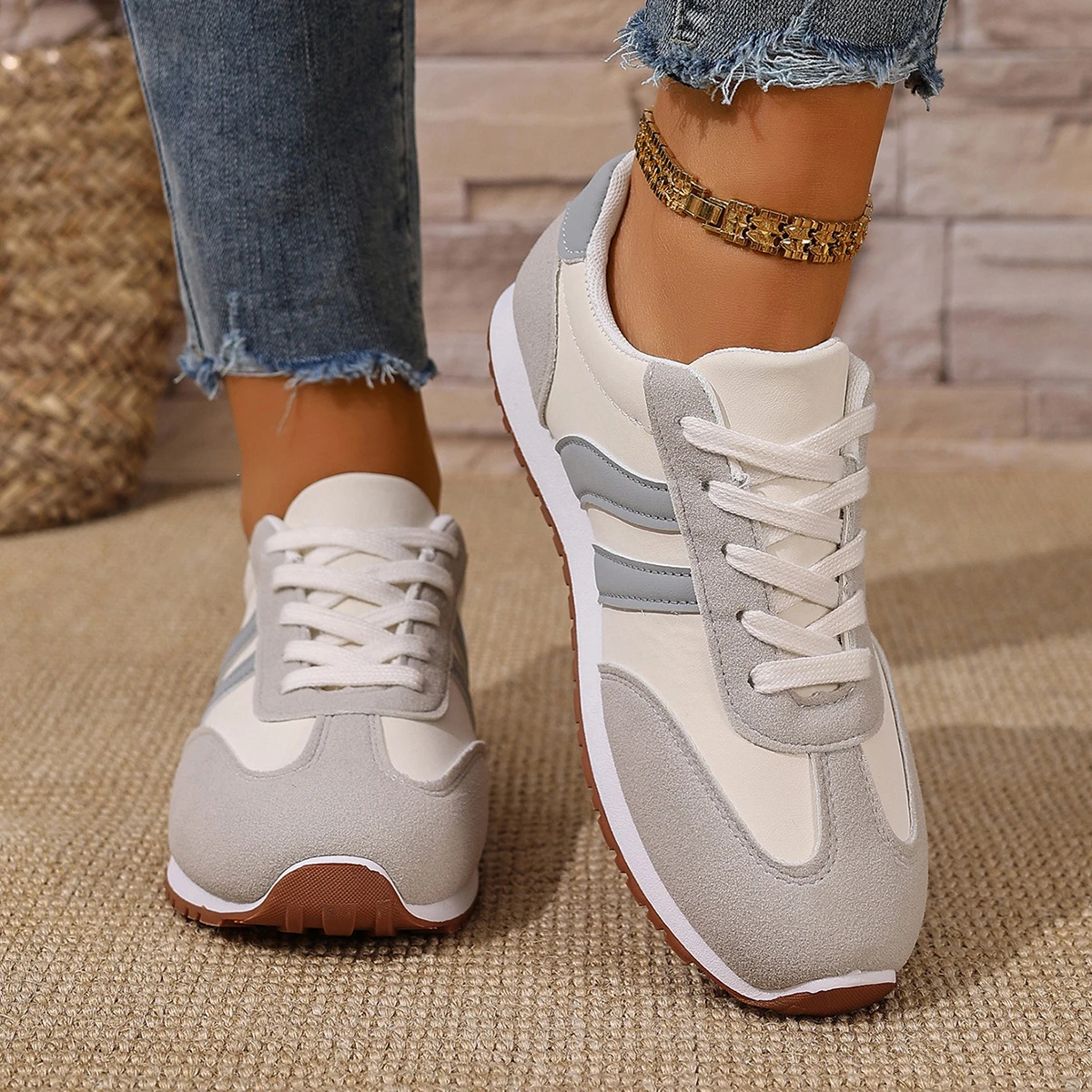New Casual Shoes Fashion All-match Running Shoes Breathable Cloth Surface Lightweight Sports Women's Shoes Zapatos De Mujer view 5