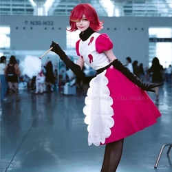 Niffty Anime Hazbin Niffy Hotel Cosplay Costume Suit Cute Devil Roleplay Clothes Uniform Cosplay Halloween Party Women Dress Wig