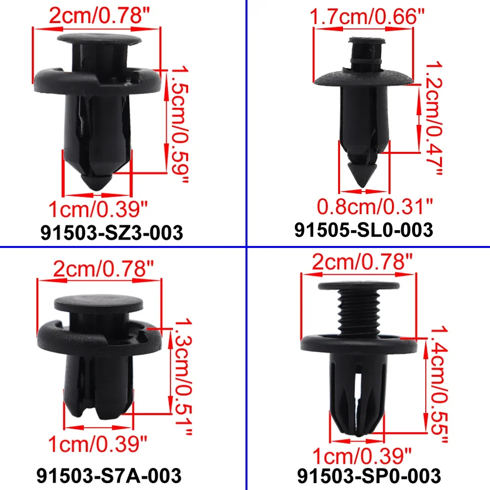 20Pcs For Honda Element YH1/2 2003 2004 - 2010 2011 Engine Bay Shield Cowl Clips Panel Wheel Arch Body Lining Hood Grille Rivets