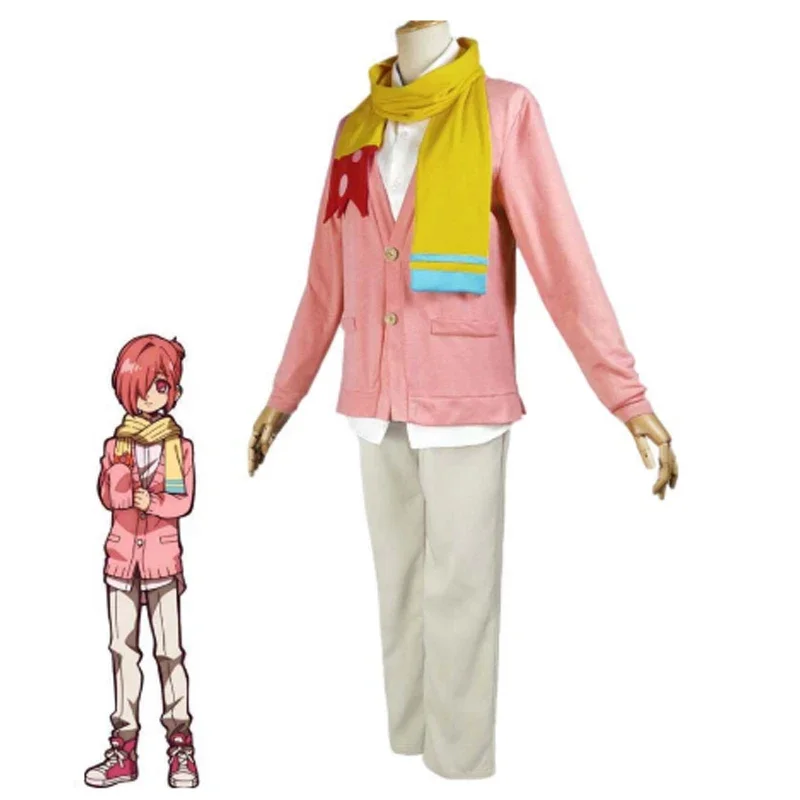 Anime Jibaku Shounen Toilet Bound Hanako kun Cosplay Mitsuba Sousuke Cosplay Costume Pink Uniform Halloween Custom Made GS8749