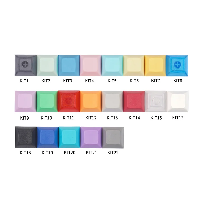 DSA Profile PBT 1U Keycaps Mechanical Keyboard Mixded Color Blank Custom Gaming Mx Switch Keycap Clear Bcaklight 1U DSA Height