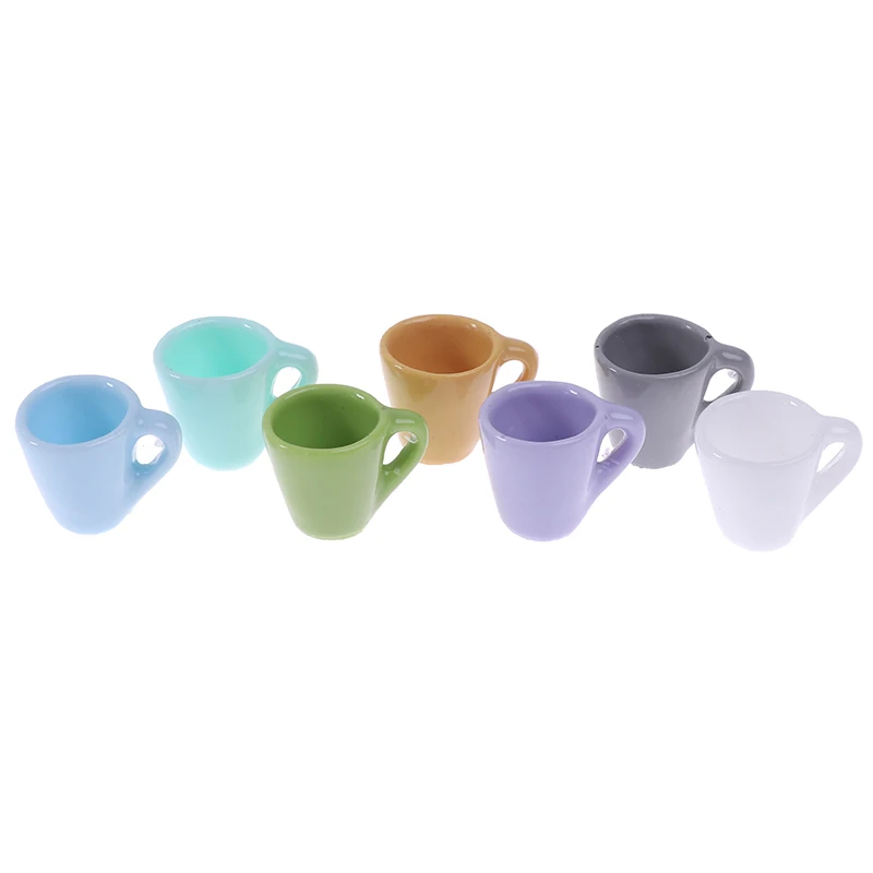 Miniature Water Cup Modelo Brinquedos, Dollhouse Caneca, Cozinha Acessórios, 1:12, 10 Pcs