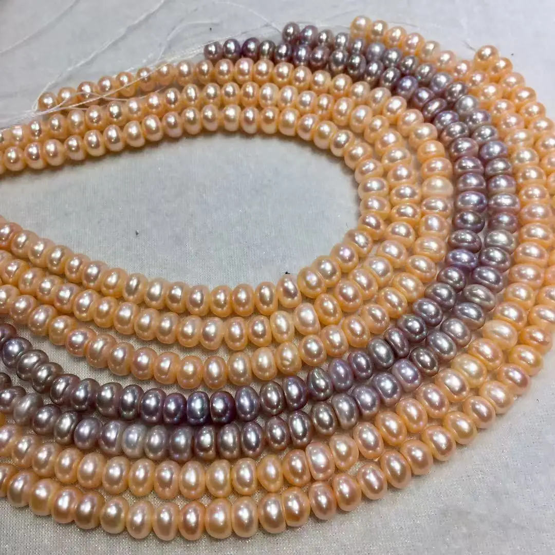 JSS AAA 2-12mm Real Natural Freshwater Pearl Half Hole Drilled Flat Back Button Beads For Jewelry Making DIY Pendant Earrings