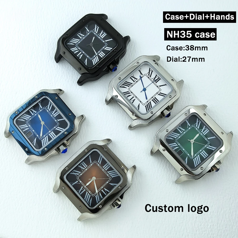NH35 watch case 38mm  men's stainless steel case watch modification accessories suitable for NH35 movement watches