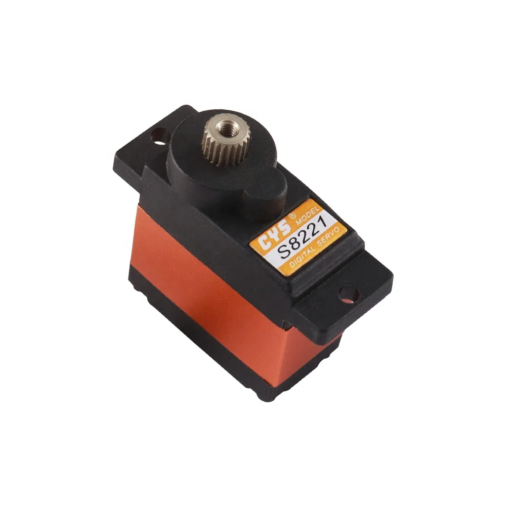CYS S8221 عالية السرعة 1.5 كجم عزم الدوران كامل ميتال جير الألومنيوم الأوسط RC محرك معزز رقمي ل 500 RC هليكوبتر الطائرات