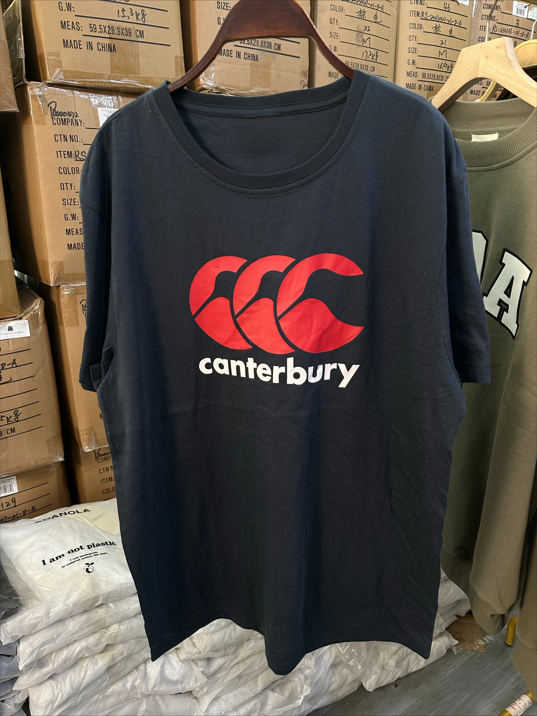 

Canterbury Ccc Rugby Tshirt Vintage Sportswear Men's Short Sleeve Tee Dark Blue Red Logo Cotton Casual Streetwear 2025