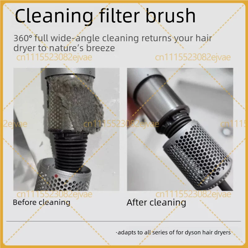 1pcs Filter Screen Cleaning Brush For Dyson Hair Dryer Airwrap Dust Removal Brush Replacement Parts