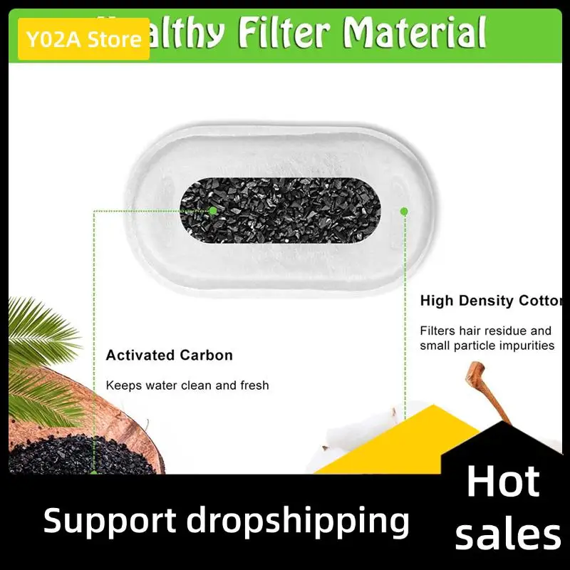 

Y02A 16 Pack Cat Water Fountain Filters Replacement For 108/3.2L& 67Oz/2L Pet Water Dispenser With 16 Pre-Filter Sponges
