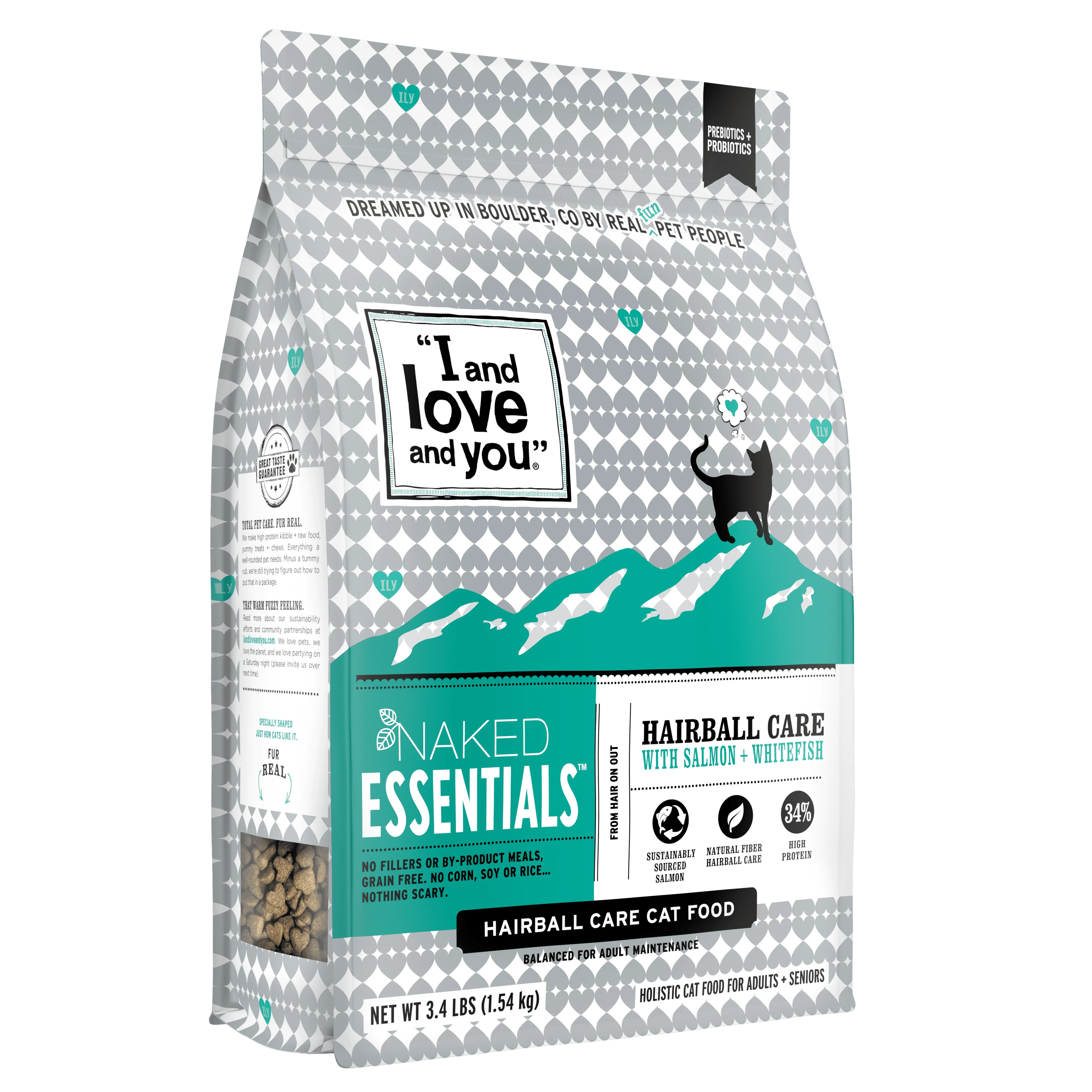 

I and love and you Naked Essentials Dry Cat Food, Hairball Care with Whitefish and Salmon