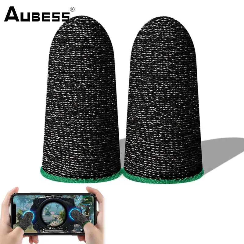 Чехол на палец, 1 пара, ультратонкий и тонкий, устойчивый к поту, противоскользящий, защита от падения для игрового контроллера геймера, 5 цветов, кончики пальцев