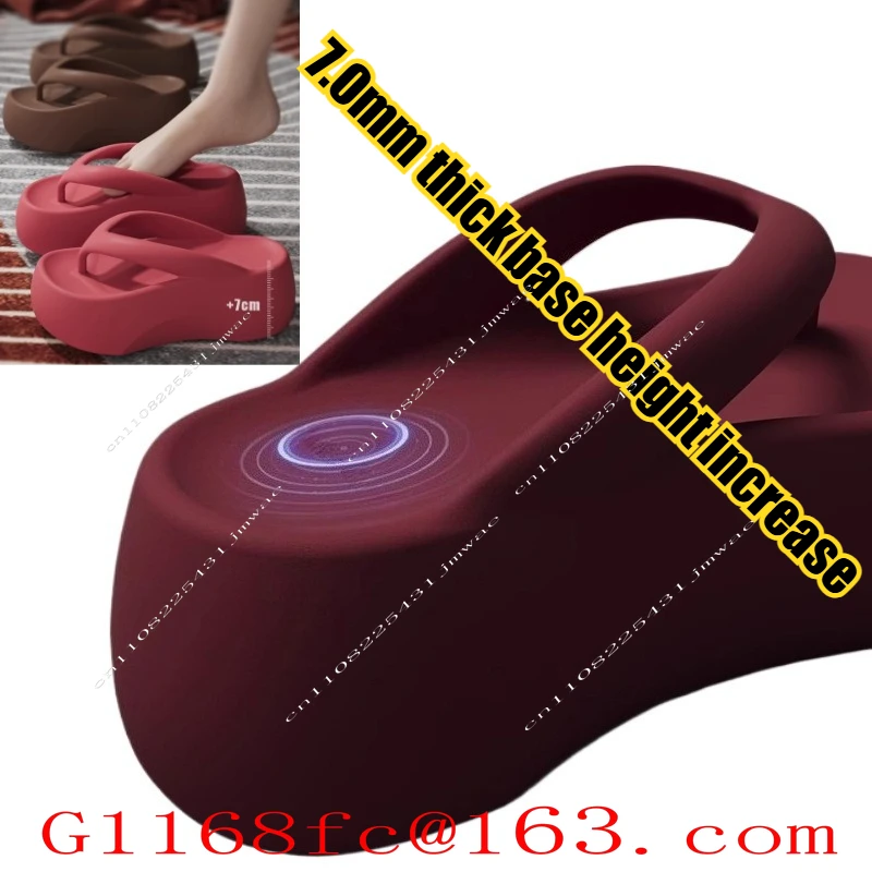 7.0mm Thick Bottom Height Increase Summer Indoor, Home, Outdoor, High End Beach,  No Stinky Feet