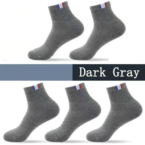 5 Pairs Socks Men Breathable Thickened Middle tube Solid Men's Spring Autumn Winter Warm White Black Sport Sock for Man Set Gift - Image 9