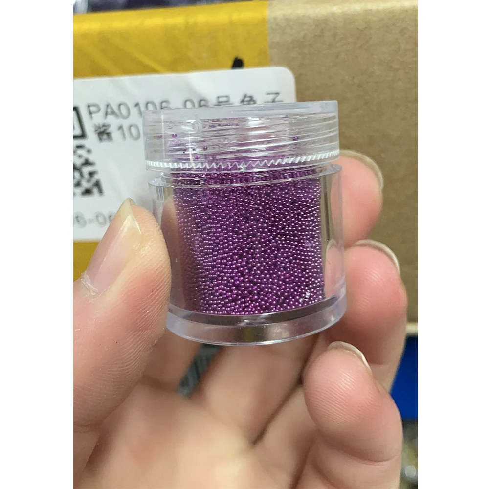 1 Flasche Kaviar Perlen Nagel Charms bunte 0,6mm Mini Glas Metall Perle Perle 3d Nagel Strass Schmuck DIY Maniküre Dekoration