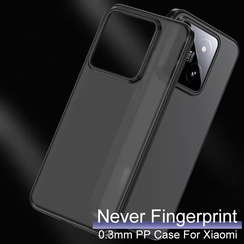 

0.3mm Ultra Thin Matte Hard Phone Case For Xiaomi Mi 15 14 13 Pro Translucent Slim PP Soft Back Cover For Xiaomi13 Xiomi14 Shell