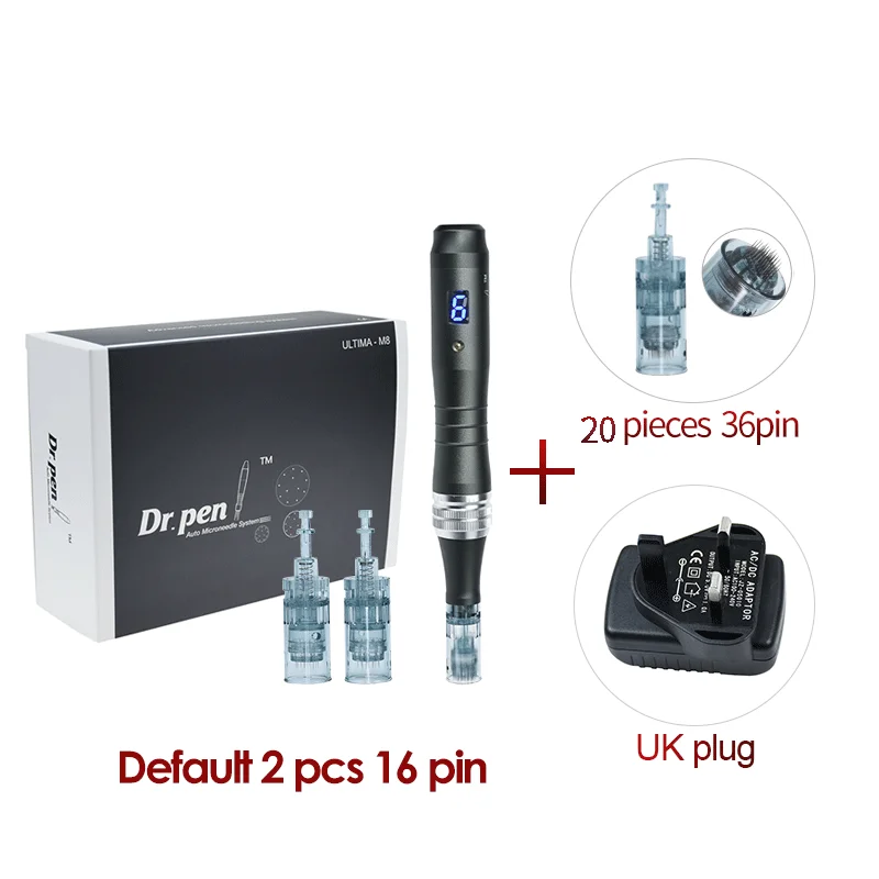 Dr pen Ultima M8 With 22 Cartridge Wireless MTS Derma Microneedle Pen Kit Professionals Use Beauty Machine Needle length 0.25 mm image 3