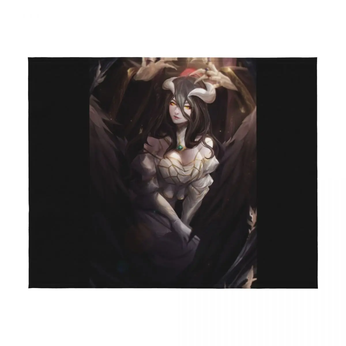 ألبيدو واقعية من أفرلورد أنيمي رمي بطانية هدايا عيد الميلاد بياضات السرير سرير مزخرف بطانيات رمي مزخرفة #2